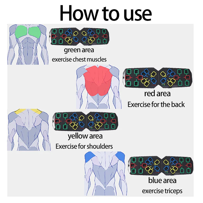 Multifunctional Folding Push Up Board