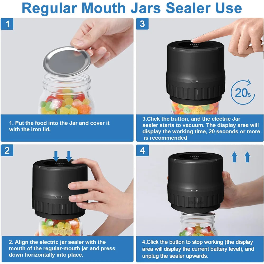 Electric Mason Jar Vacuum Sealer