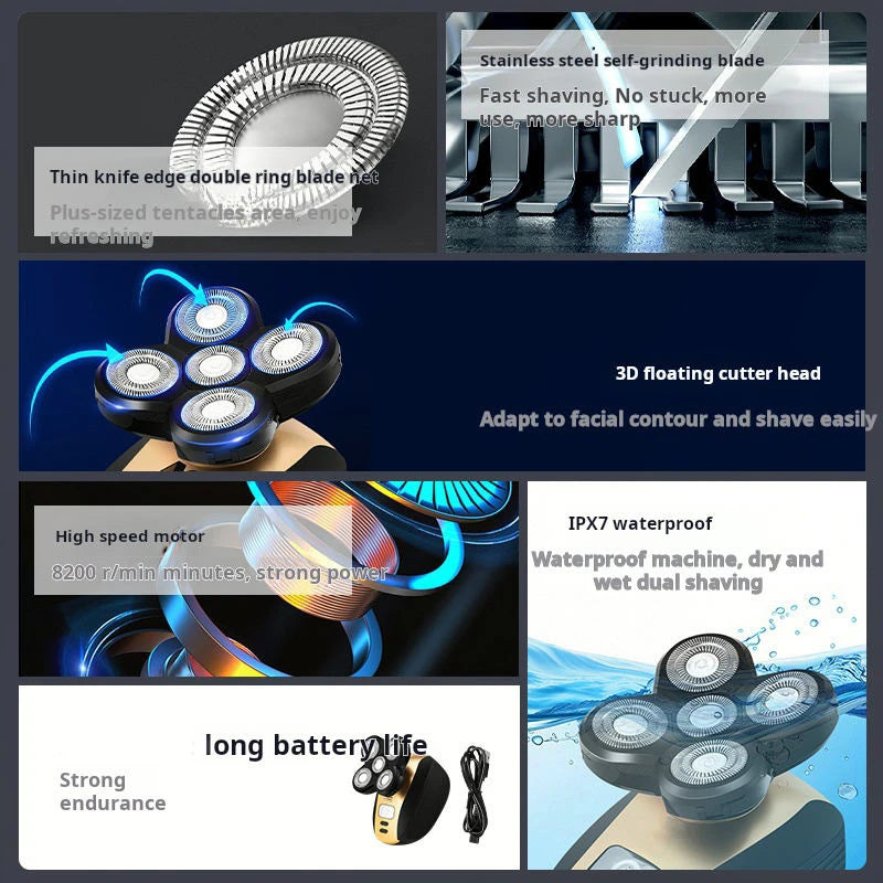 5 In 1 Electric Head Shaver