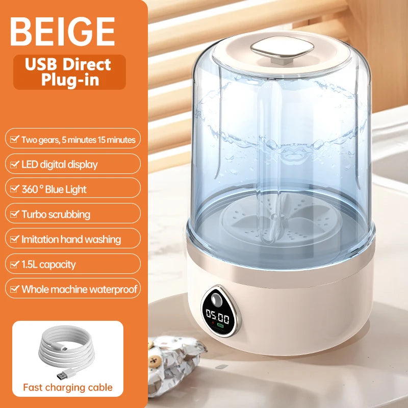 Mini Rechargeable Washing Machine