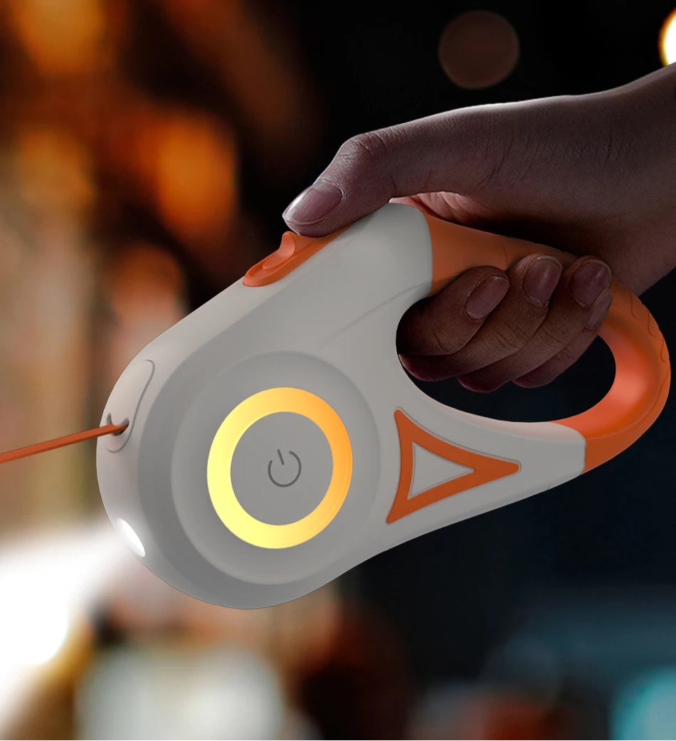 Dog Retractable Leash With Light